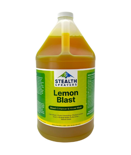 Stealth Lemon Blast – Soft Wash Surfactant, 1-Gallon Jug – House & Roof Cleaner