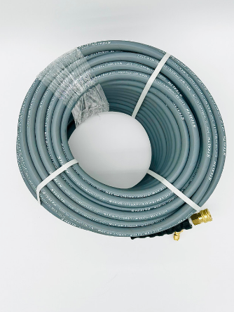 Stealth Jetwash 200ft x 3/8" ID Pressure Washer Hose with Quick Connects, 4000 PSI, Non-marking, Gray