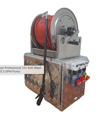 Stealth Spartan Professional 12V Soft Wash System with 5.3 GPM Pump