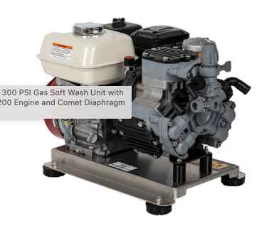 BE SW1165HC Professional 300 PSI 11.0 GPM Gas Soft Wash Unit with Honda GX200 Engine and Comet P40 Diaphragm Pump